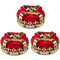 Royal King and Queen Jeweled Gold Crown, Adult Party Hats, Dress-Up, Birthday Events (7.2 x 7.2 x 5.1 in., 3 Pack)